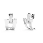 Sterling Silver Plated Ser Original Silver Earrings - PEN0979MTL0000U-UNO de 50-Renee Taylor Gallery