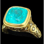 18K and Diamond "Orchard" Ring with African Paraiba Tourmaline - R-137-Alex Sepkus-Renee Taylor Gallery
