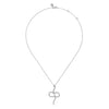 14K White Gold Diamond Snake Pendant Necklace - NK7587W45JJ-Gabriel & Co.-Renee Taylor Gallery