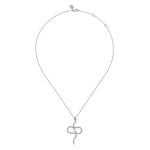 14K White Gold Diamond Snake Pendant Necklace - NK7587W45JJ-Gabriel & Co.-Renee Taylor Gallery