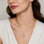 14K White Gold Diamond Snake Pendant Necklace - NK7587W45JJ-Gabriel & Co.-Renee Taylor Gallery