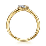 14K Yellow Gold Diamond Snake Twisted Ring - LR52974Y45JJ-Gabriel & Co.-Renee Taylor Gallery