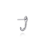 925 Sterling Silver Snake Bujukan Ruby J Hoop Stud Earrings - EG15433SVJRB-Gabriel & Co.-Renee Taylor Gallery