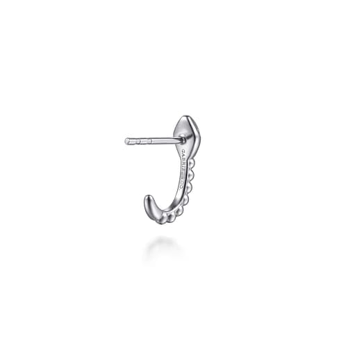 925 Sterling Silver Snake Bujukan Ruby J Hoop Stud Earrings - EG15433SVJRB-Gabriel & Co.-Renee Taylor Gallery