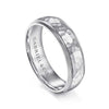 14K White Gold 6mm - Men's Wedding Band in Hammered Finish - MBL0106-60W4JJJ-Gabriel & Co.-Renee Taylor Gallery