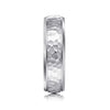 14K White Gold 6mm - Men's Wedding Band in Hammered Finish - MBL0106-60W4JJJ-Gabriel & Co.-Renee Taylor Gallery