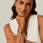 Origins Leather Bracelet - Gold Plated, Camel Leather - B0109 ORC00-CXC-Renee Taylor Gallery