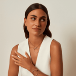 Origins Slim Necklace - Gold Plated, Camel Leather - N0084 ORC00-CXC-Renee Taylor Gallery