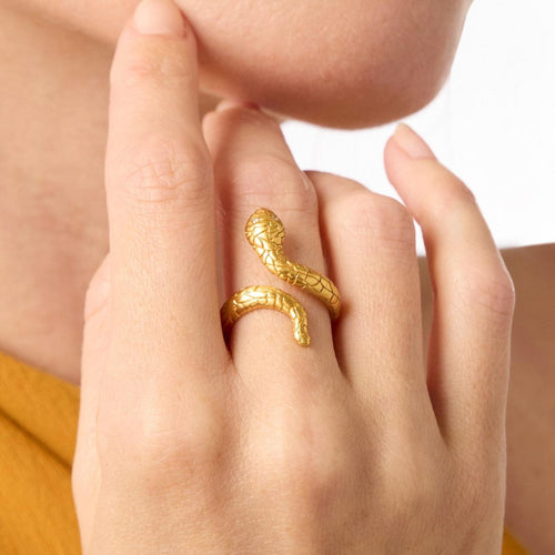 Snake Cubic Zirconia Ring - R239GCZ00-Julie Vos-Renee Taylor Gallery