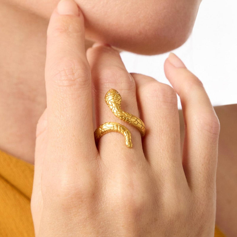 Snake Cubic Zirconia Ring - R239GCZ00-Julie Vos-Renee Taylor Gallery