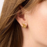 Snake Cubic Zirconia Stud Earrings - ER1001GCZ00-Julie Vos-Renee Taylor Gallery