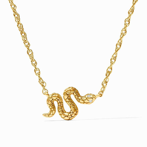 Snake Delicate Cubic Zirconia Necklace - N565GCZ00-Julie Vos-Renee Taylor Gallery