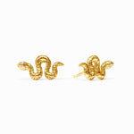 Snake Cubic Zirconia Stud Earrings - ER1001GCZ00-Julie Vos-Renee Taylor Gallery
