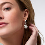 Solara Hoop & Charm Earrings-Iridescent Clear Crystal - ER1021SIRC00-Julie Vos-Renee Taylor Gallery