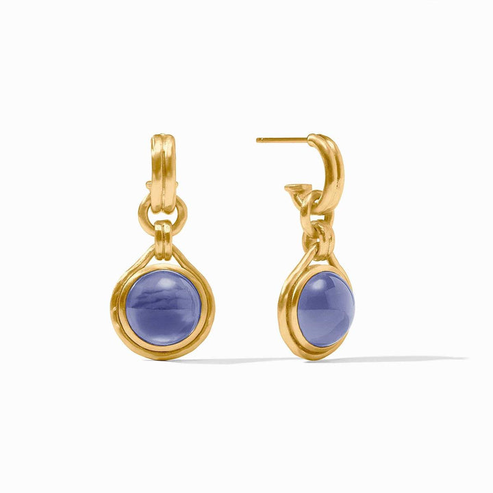 Solara Hoop & Charm Earrings-Iridescent Tanzanite Blue - ER1021GITB00-Julie Vos-Renee Taylor Gallery