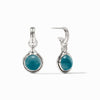 Solara Hoop & Charm Earrings-Iridescent Montana Blue - ER1021SIPE00-Julie Vos-Renee Taylor Gallery