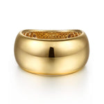 Soraya - 14K Yellow Plain Gold Cigar Band - LR52935Y4JJJ-Gabriel & Co.-Renee Taylor Gallery