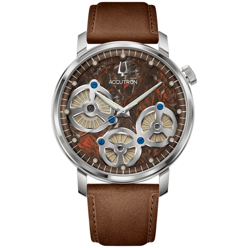 Spaceview Evolution Brown Suede - 26A214-Accutron-Renee Taylor Gallery