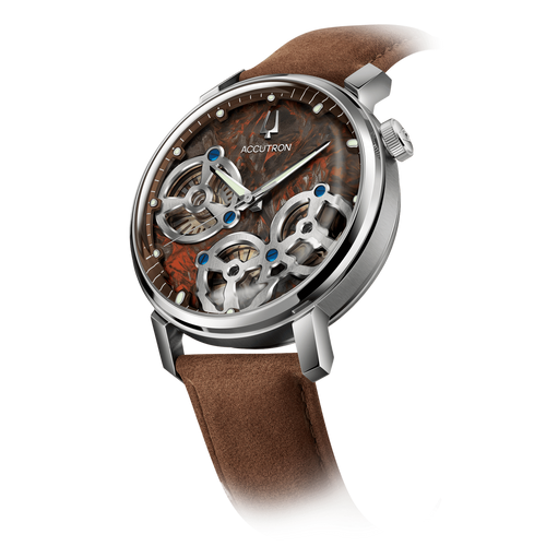 Spaceview Evolution Brown Suede - 26A214-Accutron-Renee Taylor Gallery