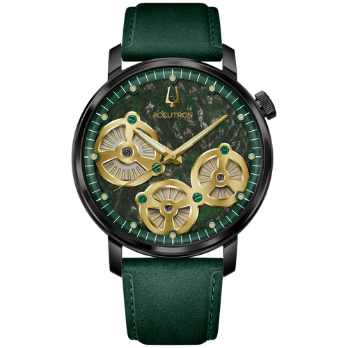 Spaceview Evolution Green Suede - 28A210-Accutron-Renee Taylor Gallery