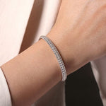 925 Sterling Silver Bujukan Cuff - BG4594-62SVJJJ-Gabriel & Co.-Renee Taylor Gallery