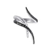 925 Sterling Silver Hammered Black Spinel Wrap Ring - LR51209SVJBS-Gabriel & Co.-Renee Taylor Gallery