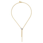 14K White & Yellow Gold Bujukan and RD Diamond Stirrup Y Necklace Bujukan Collection - NK7986M45JJ-Gabriel & Co.-Renee Taylor Gallery