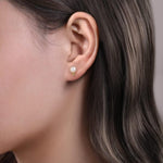 14K Yellow Gold Pearl Stud Earrings – EG14616Y4JPL-Gabriel & Co.-Renee Taylor Gallery