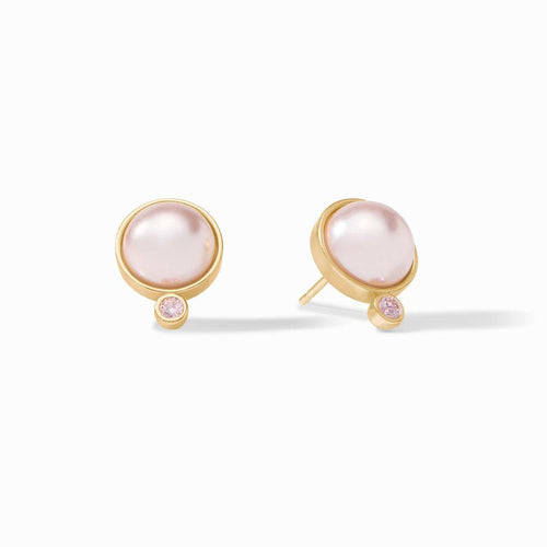 The Pink Stud Earrings-Pink Pearl - ER1086GPPL00-Julie Vos-Renee Taylor Gallery
