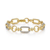 14K Yellow and White Gold Diamond Bracelet with Alternating Links - TB2498M44JJ-Gabriel & Co.-Renee Taylor Gallery