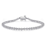 14K White Gold Buttercup Set Diamond Tennis Bracelet - TB4225W45JJ-Gabriel & Co.-Renee Taylor Gallery