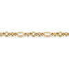 14K Yellow Gold 8" Hollow Figaro Link Chain Bracelet - TB4572-8Y4JJJ-Gabriel & Co.-Renee Taylor Gallery