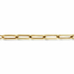 14K Yellow Gold 7" Hollow Paperclip Chain Bracelet - TB4678Y4JJJ-Gabriel & Co.-Renee Taylor Gallery