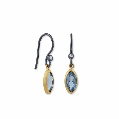 Thames Earrings with Topaz & Diamond by Lika Behar