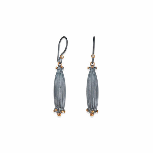 Tosca 24K&OXI Earrings, Diamond, 32MM by Lika Behar