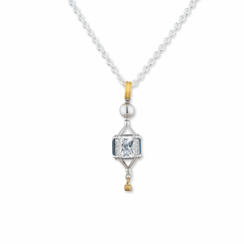 Topaz Top Pendant with Diamond by Lika Behar
