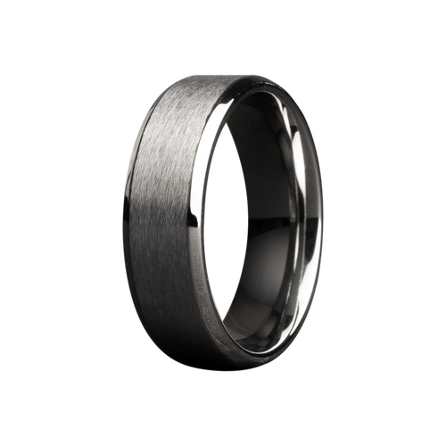 (6mm) Tungsten Bevel Satin Finish Center and High Polish Edges - 6TU107-Heavy Stone-Renee Taylor Gallery
