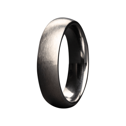 8MM Tungsten Dome Satin Ring - 8TU133-Heavy Stone-Renee Taylor Gallery