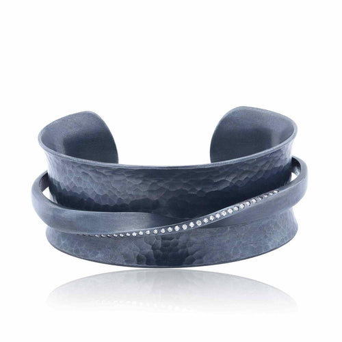 Twist Cuff with Diamond by Lika Behar