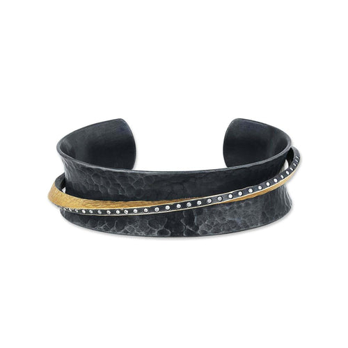 Twist Cuff with Diamond by Lika Behar