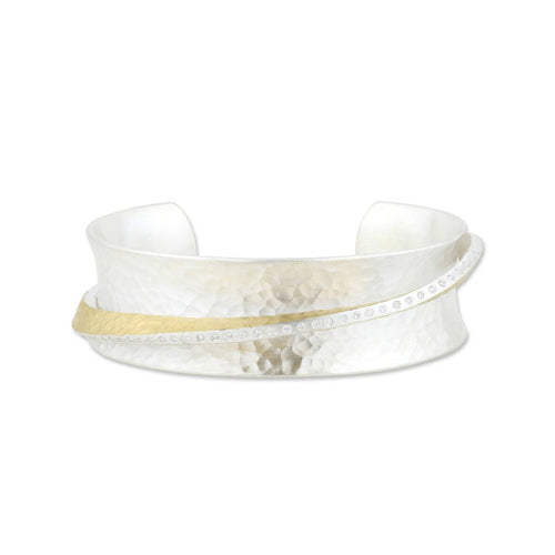Twist Cuff with Diamond by Lika Behar
