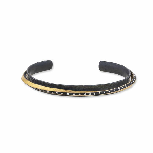 Twist Cuff with Diamond by Lika Behar