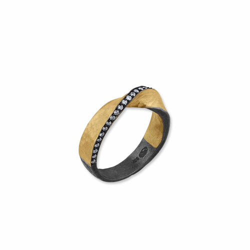 Twist Ring with Diamond by Lika Behar