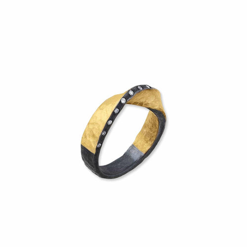 Twist Ring with Diamond by Lika Behar