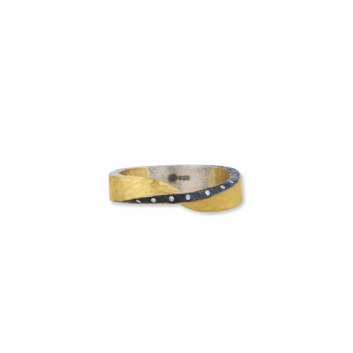 Twist Ring with Diamond by Lika Behar