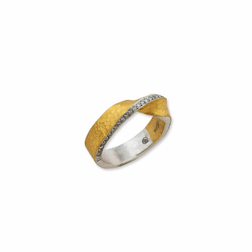 Twist Ring with Diamond by Lika Behar