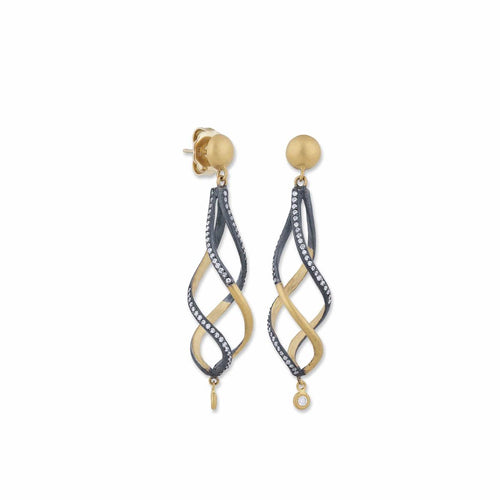 Twirl Earrings with Diamond by Lika Behar