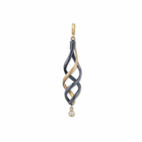 Twirl Necklace with Diamond by Lika Behar