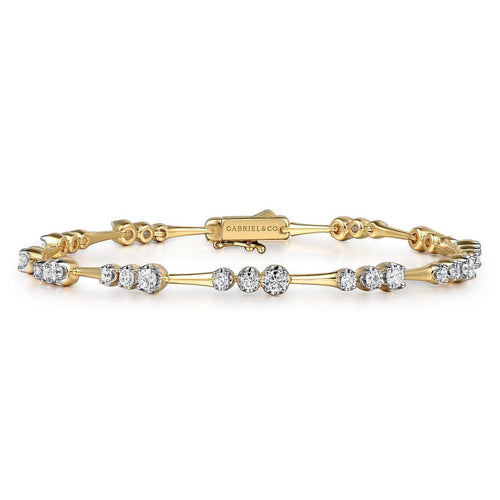 Tennis Bracelet 14K Yellow Gold Diamond 1.5ct – TB4965Y45JJ-Gabriel & Co.-Renee Taylor Gallery