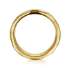 14K Yellow Gold 7mm - Hammered Men's Wedding Band in High Polished Finish - MBH0222-70Y4JJJ-Gabriel & Co.-Renee Taylor Gallery